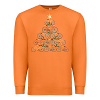 Carrot bicycle christmas tree funny biker bicyclist xmas for family long slee Premium Sweatshirt - lanVoArt