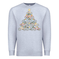 Bicycle Christmas Tree Funny Biker Bicyclist Xmas For Family Long Slee Premium Sweatshirt | Teevron