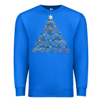 True Royal bicycle christmas tree funny biker bicyclist xmas for family long slee Premium Sweatshirt - lanVoArt