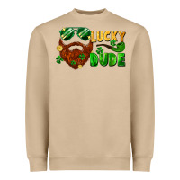 Mushroom lucky dude saint patrick's bearded man Heavyweight Sweatshirt - FaDigitalArtStudio