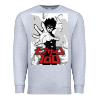 Heather Grey mob psyco 100   % Premium Sweatshirt - lanVoArt