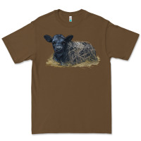 Cacao Black Angus Calf Illustrations Premium Tee - LillyAllenDesigns