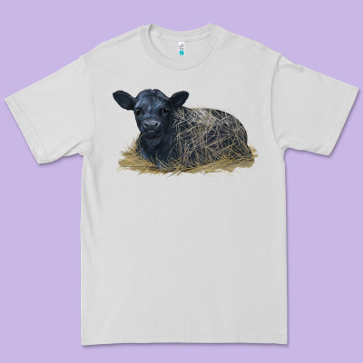 Black Angus Calf Illustrations Premium Tee Designed By Lillyallendesigns