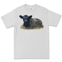 Dove Grey Black Angus Calf Illustrations Premium Tee - LillyAllenDesigns