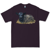 Plum Black Angus Calf Illustrations Premium Tee - LillyAllenDesigns