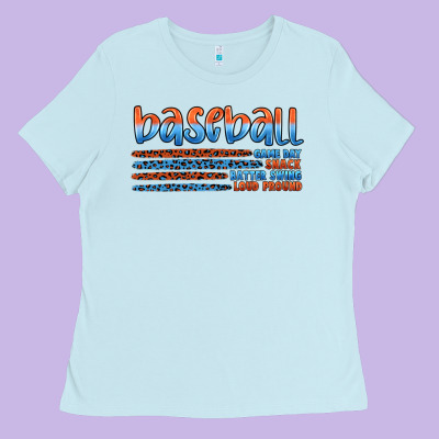 Vintage Baseball Ladies Tee Designed By Artiststas
