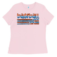 Bubblegum Pink vintage baseball Ladies Tee - Artiststas