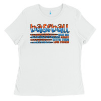 White vintage baseball Ladies Tee - Artiststas