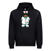 Black african nurse gnome afro hair Urban Hoodie - BarkalooDesign