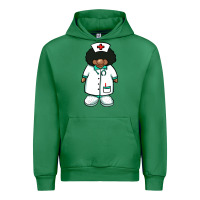 Emerald african nurse gnome afro hair Urban Hoodie - BarkalooDesign
