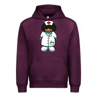 Mauve Wine african nurse gnome afro hair Urban Hoodie - BarkalooDesign