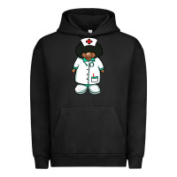 Pigment Black african nurse gnome afro hair Urban Hoodie - BarkalooDesign