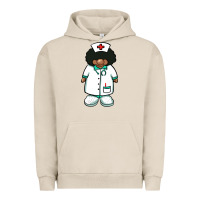 Pigment French Oak african nurse gnome afro hair Urban Hoodie - BarkalooDesign