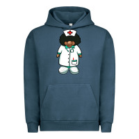 Pigment Midnight Navy african nurse gnome afro hair Urban Hoodie - BarkalooDesign