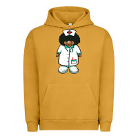 Pigment Peanut Butter african nurse gnome afro hair Urban Hoodie - BarkalooDesign
