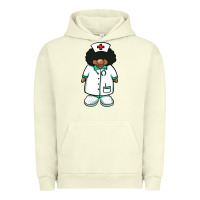 Pigment Pistachio african nurse gnome afro hair Urban Hoodie - BarkalooDesign