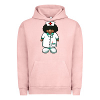 Pigment Salmon african nurse gnome afro hair Urban Hoodie - BarkalooDesign