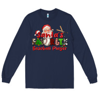 Navy santas favorite baseball player Long Sleeve Tee - CowGirlArtShop