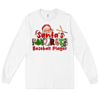 White santas favorite baseball player Long Sleeve Tee - CowGirlArtShop