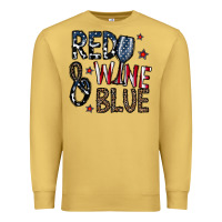 Antique Gold red wine blue Premium Sweatshirt - CowhideDigitalArt
