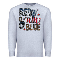 Heather Grey red wine blue Premium Sweatshirt - CowhideDigitalArt