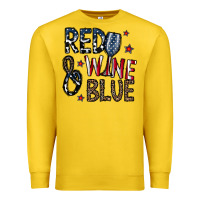 Lemon red wine blue Premium Sweatshirt - CowhideDigitalArt