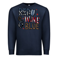 Navy red wine blue Premium Sweatshirt - CowhideDigitalArt
