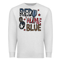 Oatmeal Heather red wine blue Premium Sweatshirt - CowhideDigitalArt