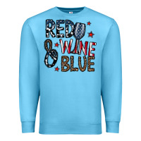 Ocean Blue red wine blue Premium Sweatshirt - CowhideDigitalArt