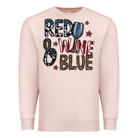 Pale Pink red wine blue Premium Sweatshirt - CowhideDigitalArt