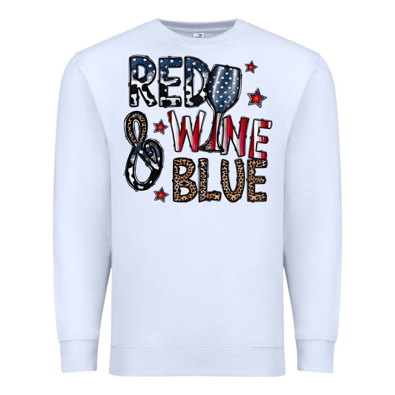Red Wine Blue Premium Sweatshirt by CowhideDigitalArt | Teevron