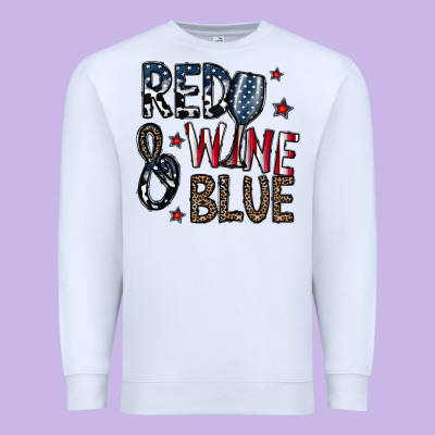 Red Wine Blue Premium Sweatshirt Designed By Cowhidedigitalart