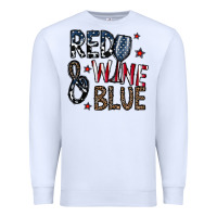 White red wine blue Premium Sweatshirt - CowhideDigitalArt