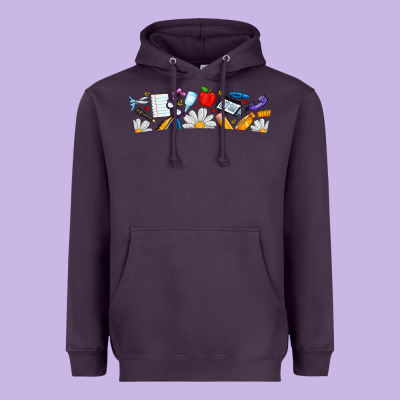 Best Teacher Ever Heavyweight Hoodie Designed By Cowhidedigitalart