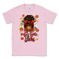 Bubblegum Pink santa favorite tax specialist afro messy bun Classic Tee - texasbilliewilder