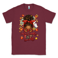 Burgundy santa favorite tax specialist afro messy bun Classic Tee - texasbilliewilder