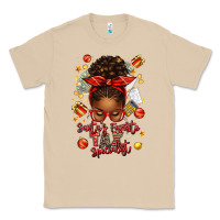 Santa Favorite Tax Specialist Afro Messy Bun Classic Tee | Teevron