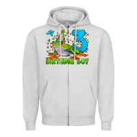 Birthday Boy Frog Age 3 Zipper Hoodie | Teevron