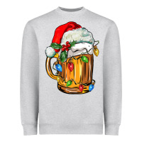 Heather Grey christmas beer Heavyweight Sweatshirt - FaDigitalArtStudio