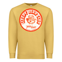 Antique Gold sleepy bear club   70s thrift store aesthetic Premium Sweatshirt - lanVoArt