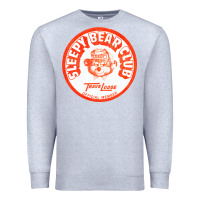 Heather Grey sleepy bear club   70s thrift store aesthetic Premium Sweatshirt - lanVoArt