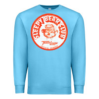 Ocean Blue sleepy bear club   70s thrift store aesthetic Premium Sweatshirt - lanVoArt