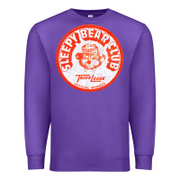 Purple sleepy bear club   70s thrift store aesthetic Premium Sweatshirt - lanVoArt