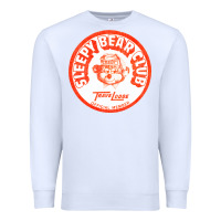 White sleepy bear club   70s thrift store aesthetic Premium Sweatshirt - lanVoArt