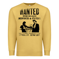 Antique Gold wanted bonnie and clyde, distressed Premium Sweatshirt - lanVoArt