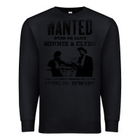 Black wanted bonnie and clyde, distressed Premium Sweatshirt - lanVoArt