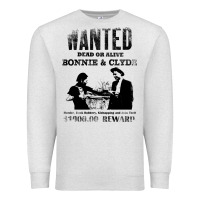 Oatmeal Heather wanted bonnie and clyde, distressed Premium Sweatshirt - lanVoArt