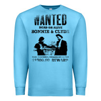 Ocean Blue wanted bonnie and clyde, distressed Premium Sweatshirt - lanVoArt