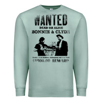 Seafoam wanted bonnie and clyde, distressed Premium Sweatshirt - lanVoArt