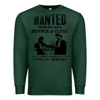 Sports Green wanted bonnie and clyde, distressed Premium Sweatshirt - lanVoArt